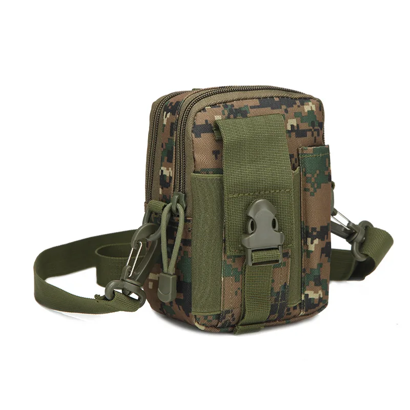 Новые мужские Наплечные сумки через плечо, поясная сумка на пояс, нейлоновый чехол на пояс в стиле милитари, маленькая сумка-мессенджер для сотового/мобильного телефона - Цвет: Jungle Digital