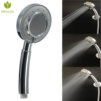 

1 Pcs Bathroom Handheld Rainfall Shower Head ABS Chrome Water Saving Single Head Bath SPA Showerhead High Pressure Sprayer