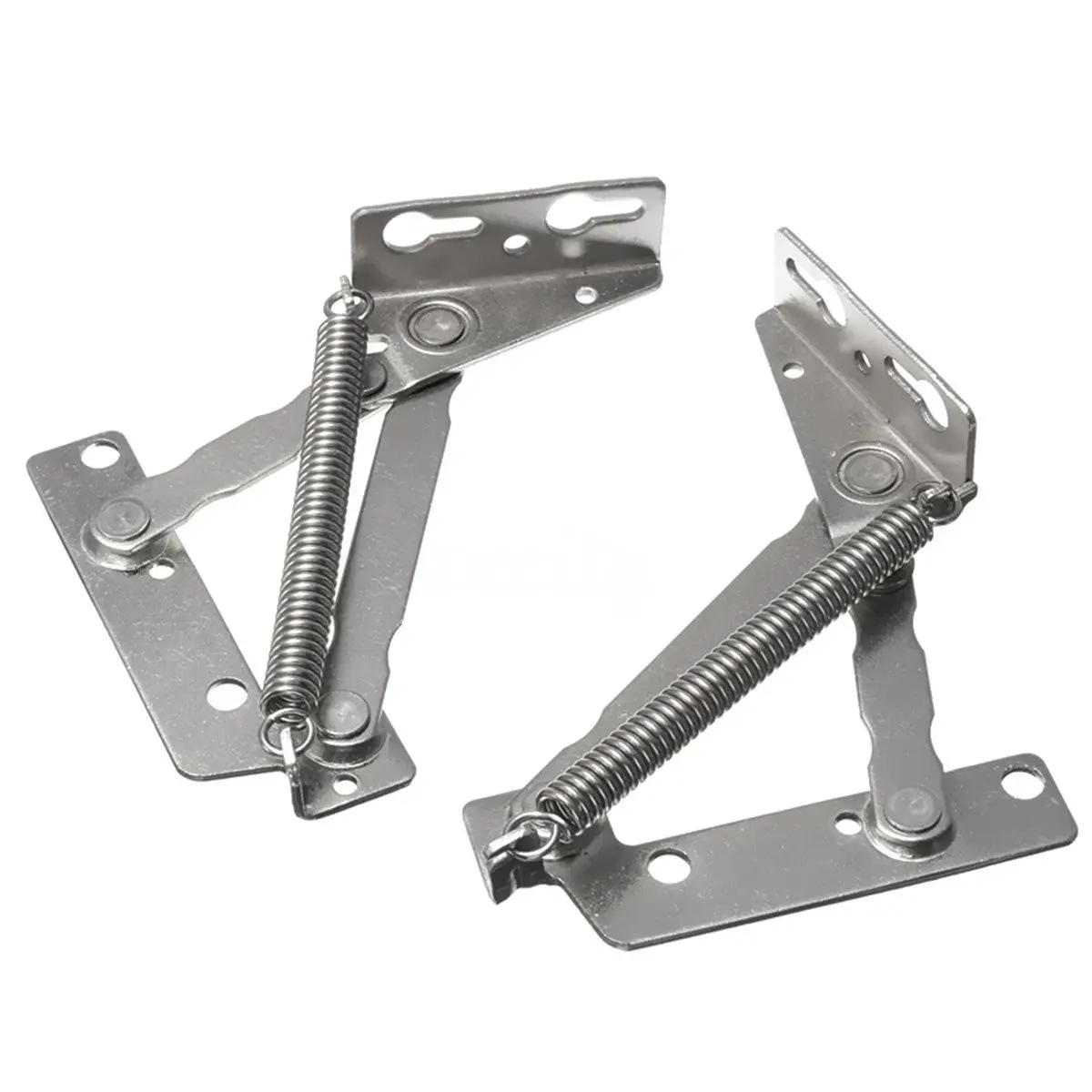 2x 80 degree Sprung Hinges Cabinet Door Lift Up Stay Flap Top Support Cupboard Kitchen