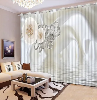 

3d curtains High Quality 3D Printing Curtains Chinese Luxury Window Curtains Bedroom Living Room Printing Curtains CL-DLM038