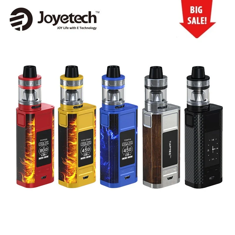 

Original 228W Joyetech CUBOID TAP TC Kit with ProCore Aries Tank 4ml Max 228W No 18650 Battery Vape Box Mod Kit Vs IKuun I200