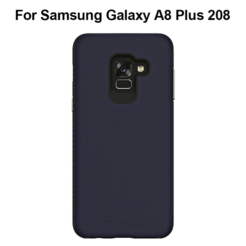 Чехол toyko X Guard с двойным слоем для samsung Galaxy A8 Plus, чехол 2 в 1, ударопрочный гибридный защитный корпус для телефона из поликарбоната и ТПУ - Цвет: Dark Blue and Black