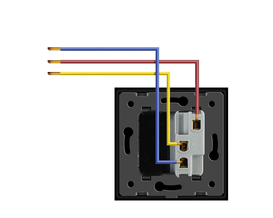 Livolo EU standard Switzerland розетка, стеклянная панель, AC 110~ 250 V, VL-C7C1CHWF, с водонепроницаемой крышкой, без логотипа