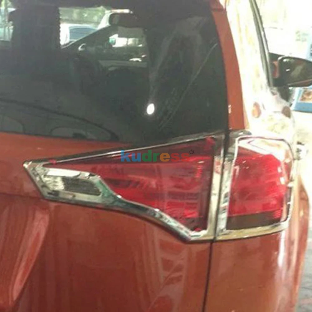 Для Toyota RAV4 2013 хромированный передний бампер автомобиля задний фонарь Чехлы задние фонари крышка планки протектор Авто аксессуары стайлинга автомобилей