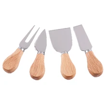 PFDIYF 4 шт./компл. Кухня Набор ножей для сыра из нержавеющей стали сырный деревянная ручка для ножа маслорезы набор инструментов для сыра терка для сыра