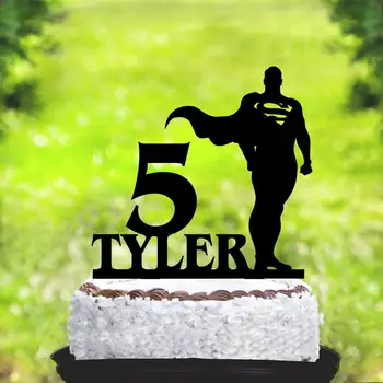 

Hero Birthday Cake Topper,Hero Silhouette Cake Top