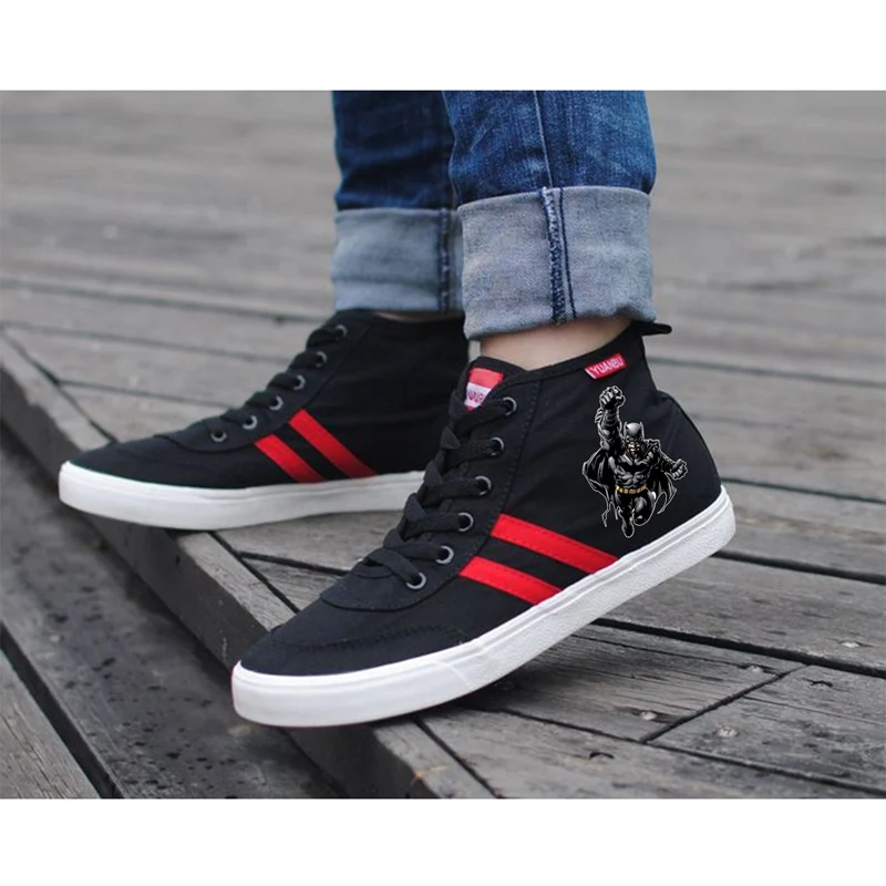 DC Comics Justice League Batman Cartoon Printing high top breathable canvas uppers sneakers student