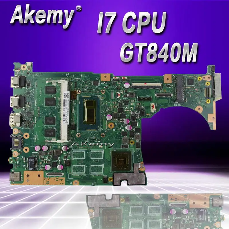  Akemy Q551LN Motherboard REV2.1 4G Memory I7-4510 GT840 For ASUS Q551LN Laptop motherboard Q551LN M