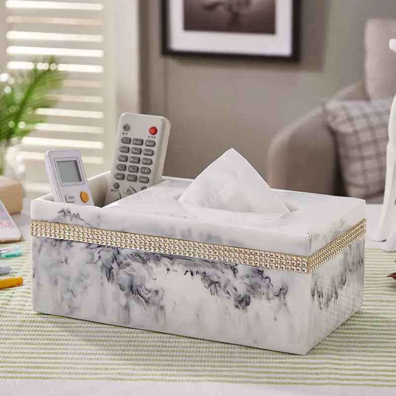 NEWYEARNEW Europe Resin Tissue Box Antique Noble Home Decoration