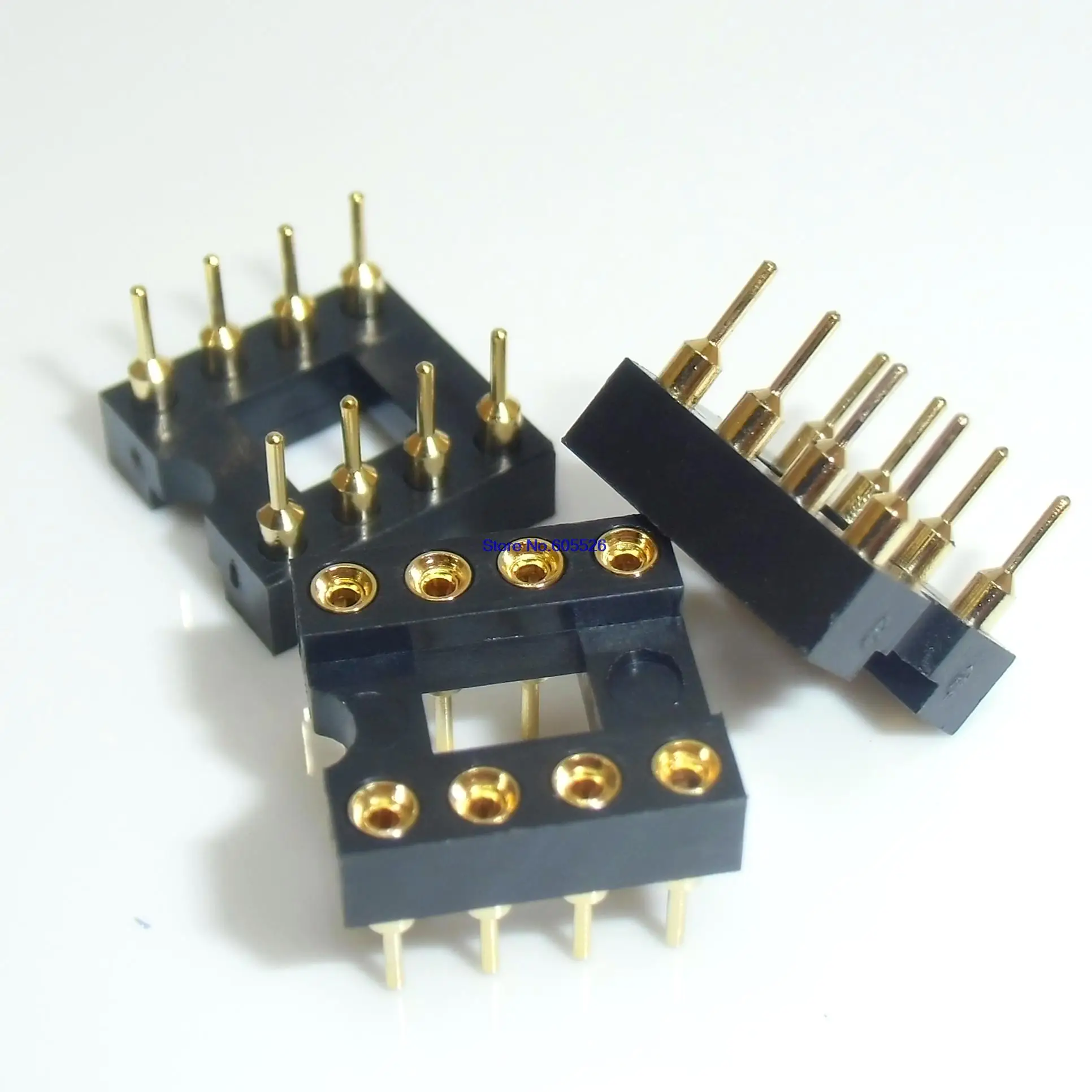 20pcs DIP8 8 Pin Gold Plated Socket for DIP 8 round hole 8 pin Op Amp