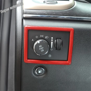 

Lapetus Auto Head Lights Lamp Switch Button Cover Trim ABS Fit For Jeep Grand Cherokee 2011 - 2019 Matte Red Carbon Fiber Style