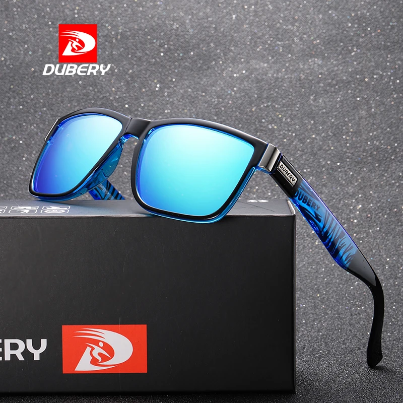 DUBERY Spuare зеркальные летние UV400 фирменный дизайн поляризованные солнцезащитные