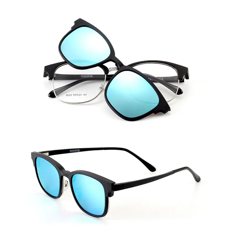 Поляризованные прикрепляемые солнцезащитные очки для мужчин вождения мужские солнцезащитные очки прямоугольные Винтажные Солнцезащитные очки для мужчин/женщин