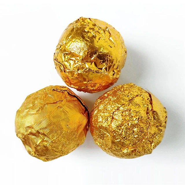 Papier D'aluminium Doré, 200 Pièces, Emballage Pour Bonbons, Chocolat,  Cookies, Fête, Bricolage, Gaufrage En Métal, Emballage Cadeau -  Sacs-cadeaux Et Emballages - AliExpress