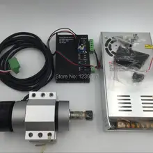 400 Вт 12000 об/мин бесщеточный Шпиндельный мотор с ЧПУ DC48V+ 400 Вт блок питания+ контроллер скорости MACH3+ кронштейн с ЧПУ комплект