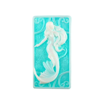 

Handmade Soap Silicone Mold with Mermaid Pattern Mould Craft Resin Decorating Tool