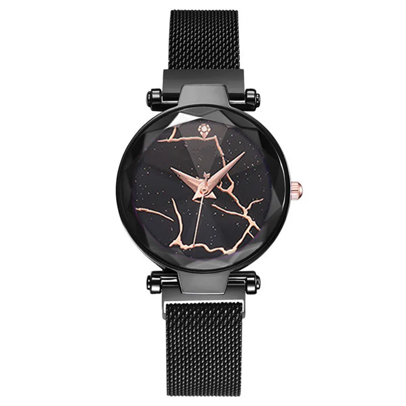

Hot Luxury Brand Women Watches Crack Printed Rhinestone Dial Ladies Watch Steel Belt Quartz Wrist Watch Gift Zegarek Damski #B