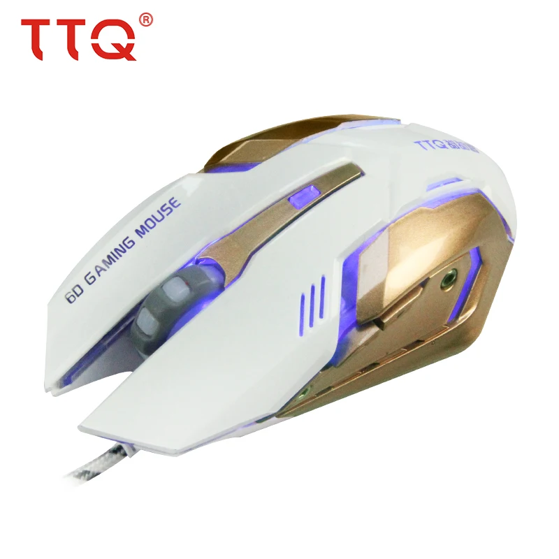 

TTQ Mouse Gamer USB 2.0 Nylon Braid Wired Mouse MAX DPI 3200 Gaming Mouse Opto-electonic Computer Mouse