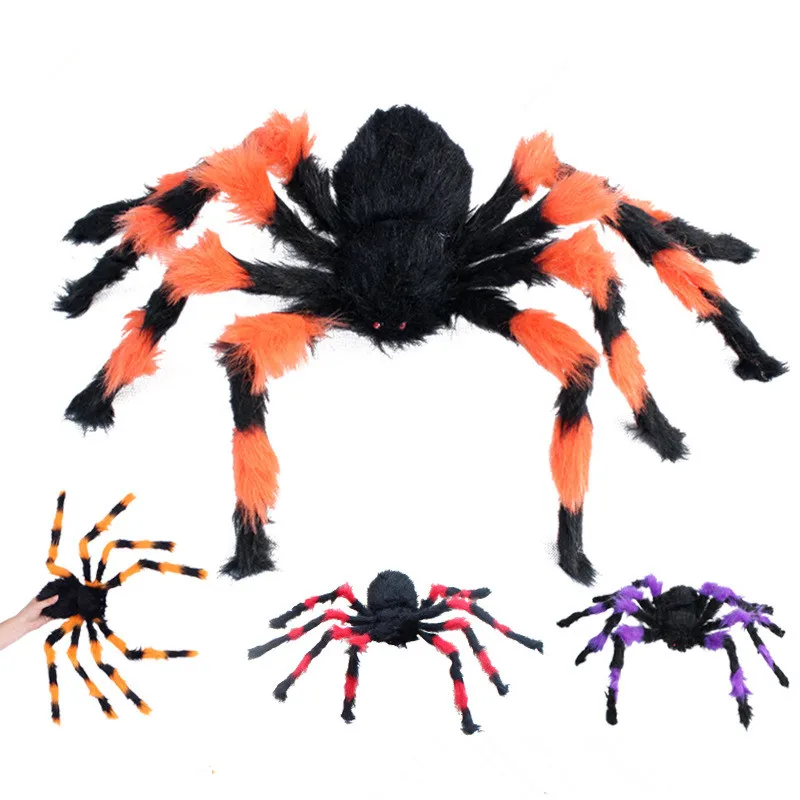 halloween decoration horror black spider haunted house spider web bar party decoration supplies simulation plush tricky toy halloween decoration horror black spider haunted house spider web bar party decoration supplies simulation plush tricky toy