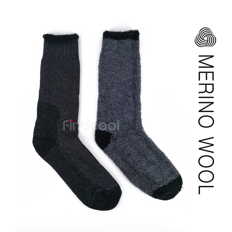 FINDCOOL, носки из мериносовой шерсти для мужчин и женщин, полностью амортизирующие махровые зимние носки, очень толстые и сохраняющие тепло зимой
