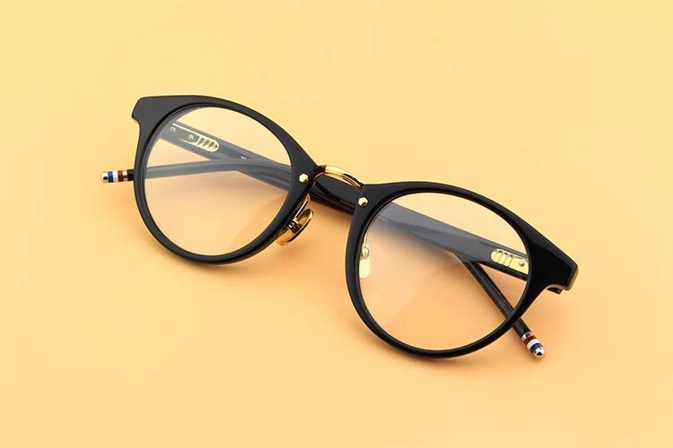 Круглые очки от бренда Tom, оправа для очков для мужчин и женщин, очки по рецепту, очки для близорукости, оправа, прозрачные очки Oculos - Цвет оправы: black