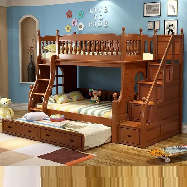 Cubierta Moderna Literas De Madera muebles De La habitación De Mobili