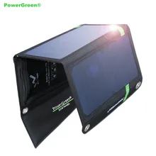 Portable Solar Battery Bank PowerGreen Foldable SUNPOWER Solar Panel Charger for Mobile Phone