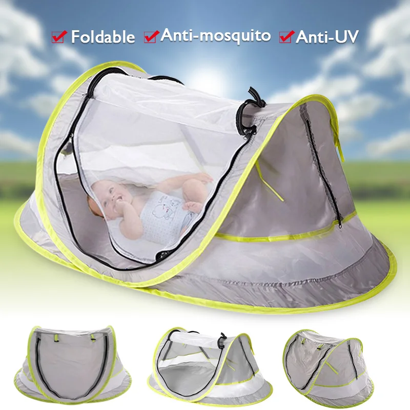 

hot Baby Beach Tent Baby Travel Bed Portable UV Protecting Tent for Infant Lightweight Mosquito Net YS-BUY