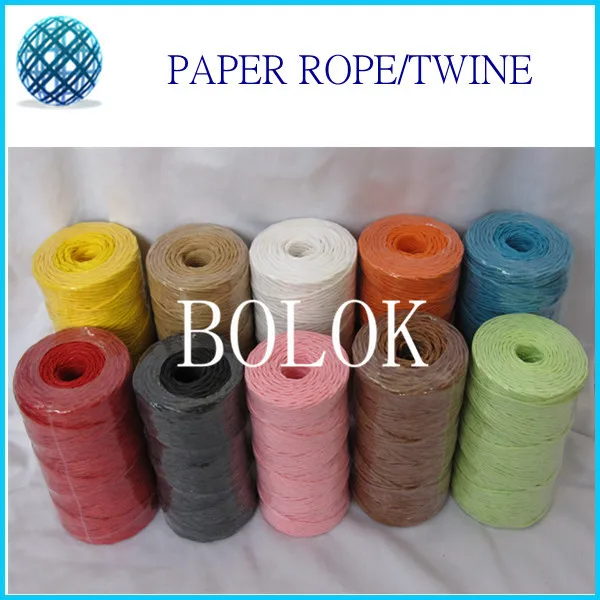

12pcs/lot 2mm*100yards/pc paper twist ribbon,Multi Raffia Paper Rope For Decorations DIY Colorful Paper String Gift Wrapping