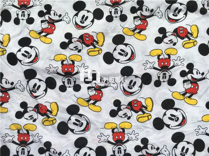 145cm Width White Background Mickey Mouse Soft Knitted ...