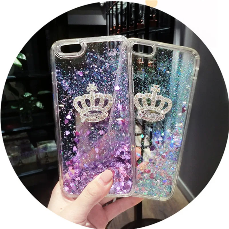 

For XiaoMi A1 5X A2 6X Lite RedMi Note 4 4X Prime 5 Plus Note Pro 5A S2 6 Phone case Diamond Crown Liquid Quicksand soft cover