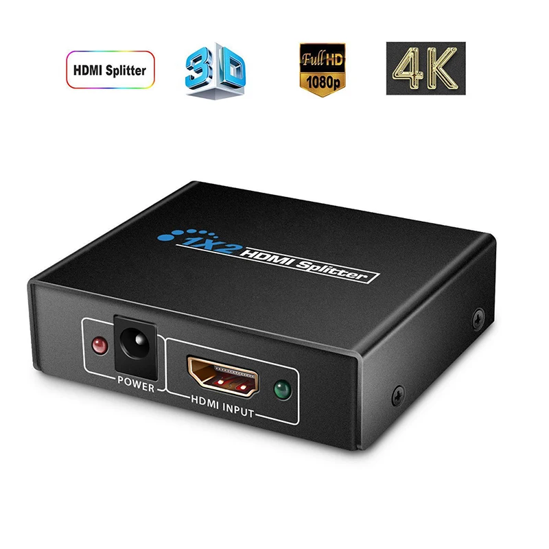 2 Port HDMI Splitter Full HD 1080p Video HDMI Switch