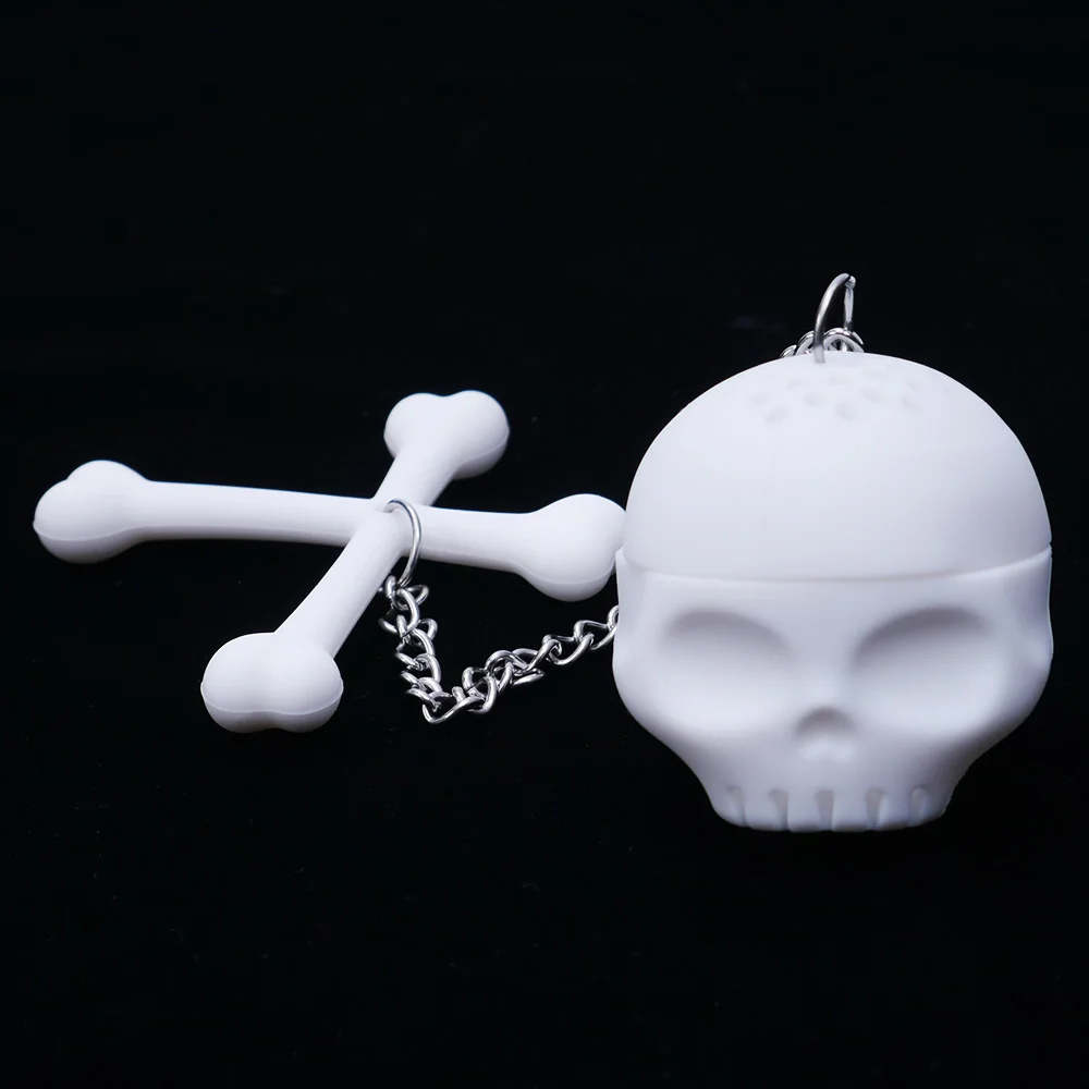 

1PC New Arrival Cool Silicone Skull Shape Infuser Loose Leaf Tea Strainer Filter
