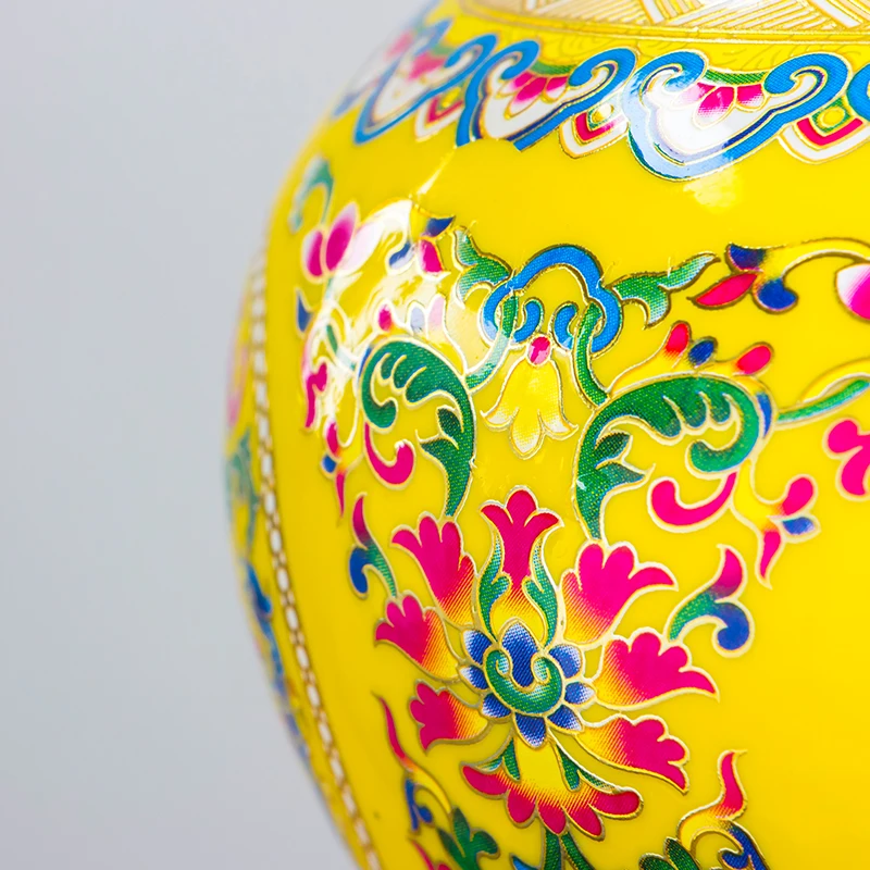Старинная эмалированная китайская керамическая Цветочная ваза Jingdezhen фарфоровые