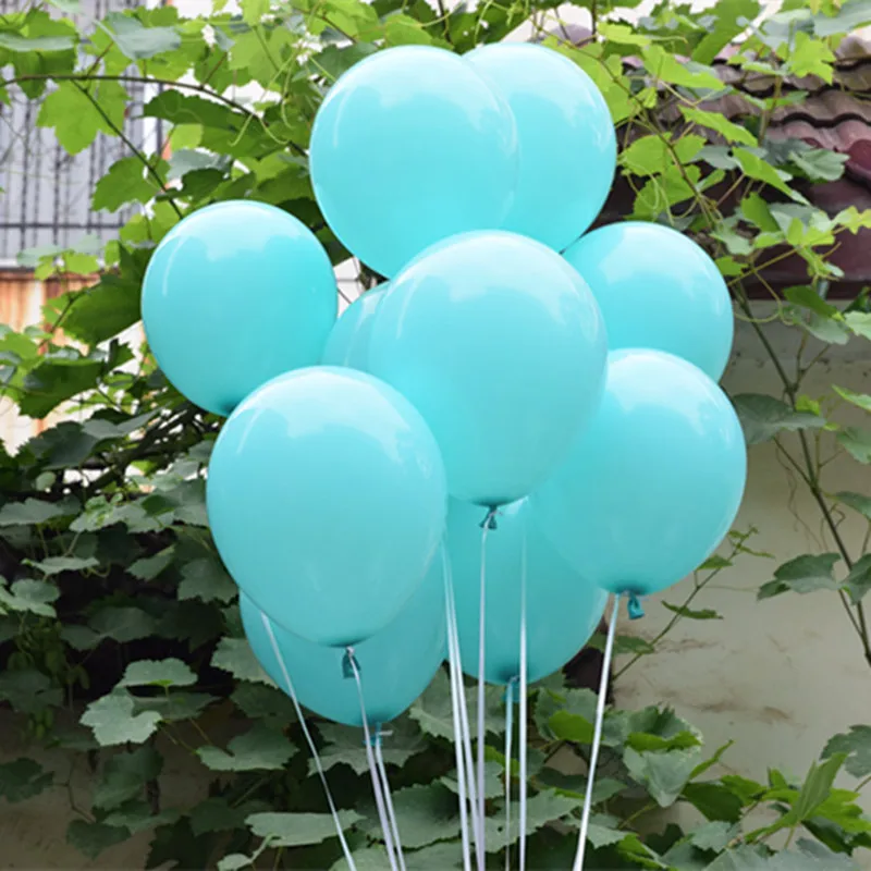 Голубые воздушные шары Тиффани 20 шт. 10 дюймов толщиной 2,2 г на день рождения воздушные шарики Свадебная вечеринка баллоны Tiffany Blue Globos