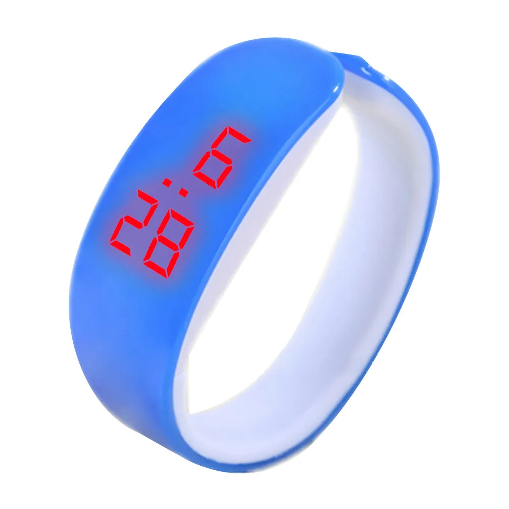 Светодиодный браслет с цифровым дисплеем, модные спортивные часы с дельфином для молодых людей, мужские часы, мужские часы, часы# XTN - Цвет: Blue