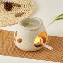 NOOLIM креативный полый цветок Керамика Аромалампа эфирное масло горелки для дома ужин украшение ароматерапевтическая Свеча держатель