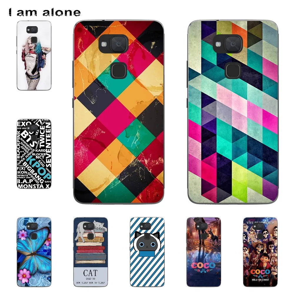 

I am alone Phone Case For BQ Aquaris V Plus VS Plus 5.5 inch Solf TPU Fashion Color Paint Mobile For BQ VS Plus Shipping Free