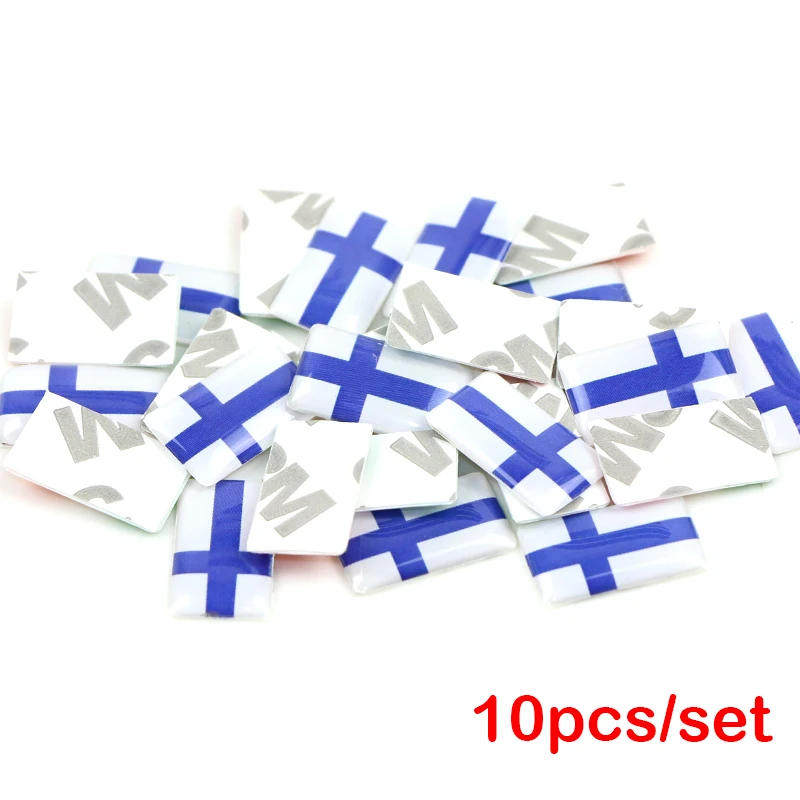 

10pcs/lot, New Car styling Finland small Decorative Badge Hub caps Steering wheel for AUDI Skoda Seat Mazda Car Emblem Sticker