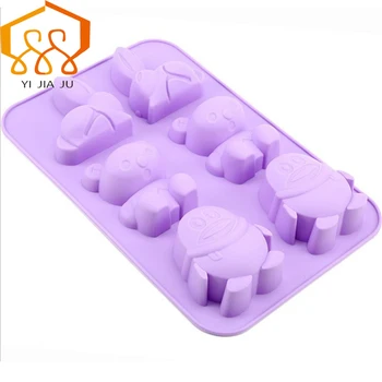 

Free shipping Silicone rabbit 6 Lattices DIY Chocolate Mold Cake Molds