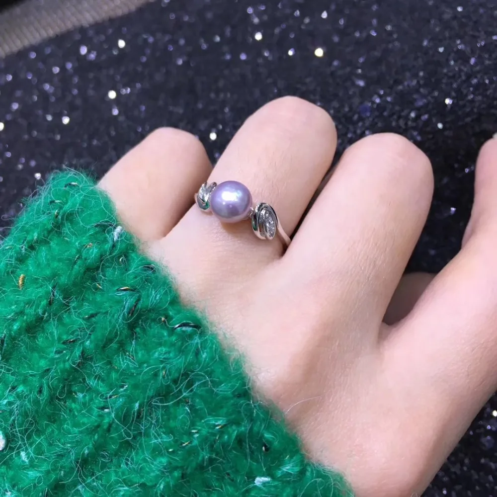 DIY Pearl Ring 925 Silver Accessories Natural Freshwater Rings Adjustable Jewelry Setting Parts Fittings Charm | Украшения и