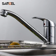 Оптом и в розницу НОВЫЕ кухонные гибкие Смесители хромированные латунные краны кран на одно отверстие 1150C