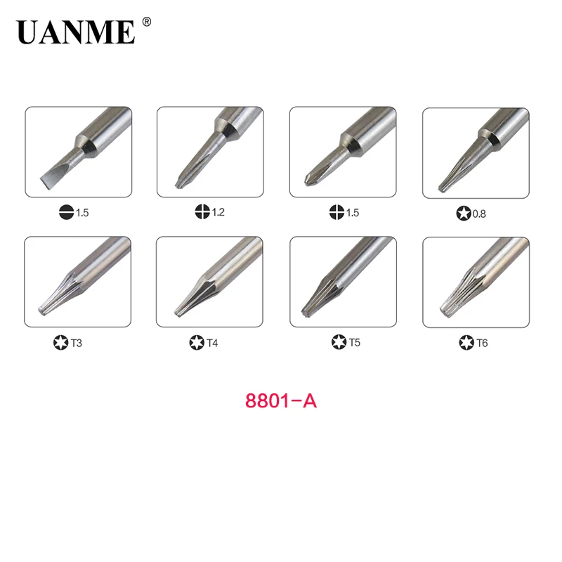 UANME BEST-8801 A B Set Screwdriver Set for iPhone X for iPhone 8 7 6S 6 Repair Tools Opening Disassemble Kit Mobile Phone Tool