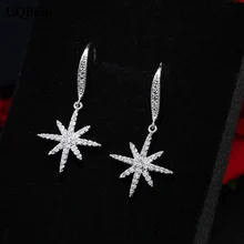 Dernières nouveau Style bon bijoux mode 925 en argent Sterling boucles d'oreilles goutte cristal strass boucles d'oreilles bijoux Pendientes Brincos