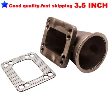 

3.5" V Band 90 Degree Elbow Adapter Flange Stainless SS Fit T3 T4 Turbo + Gasket