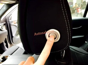 

Console 4pcs Interior Headrest Adjustment Cover Trim For Mercedes Benz C Class W205 2014 2015