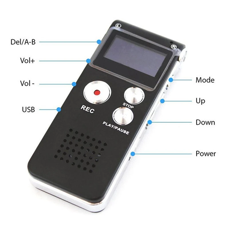 Высокое качество голоса Регистраторы ing ручка светодиодный Usb цифровой чистый звук Micro аудио Регистраторы 8 Гб Портативный диктофон Mp3 проигрыватель с функцией записи