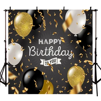 

Happy Birthday To You Colorful Balloons Party Ribbon Poster Baby Photocall Portrait Photo Background for Photography Backgrounds