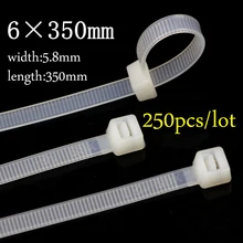6*350mm National Standard White Black Milk Cable Wire Zip Ties Self Locking Nylon Cable Tie cargo buckle straps 250pcs/lot buckle straps zip backpack