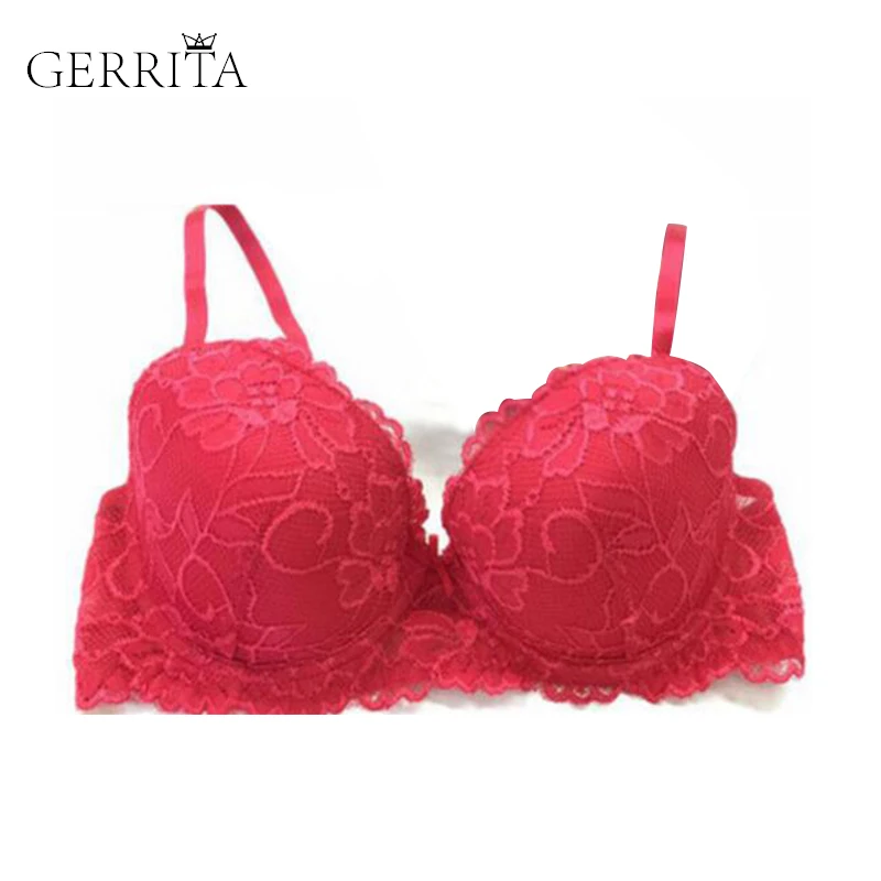 

GERRITA Push Up Bras Women Widen Straps Large Size Anti-Sagging Padded Bra Fashion Lingerie Cotton Sexy Bralett For Women lady